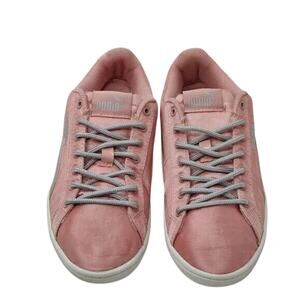 Puma pink satin sneakers sz 7